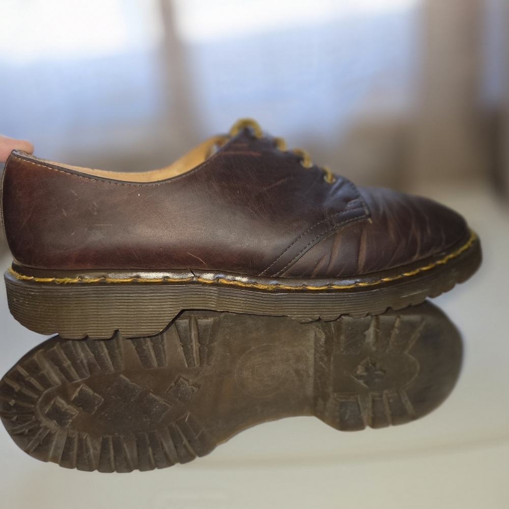Dr. Martens vintage England brown derby Brown Leather Men's Shoes - Picture 14 of 15